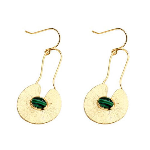 Custom design women fashion jewellery gold plated 925 sterling silver big drop earrings 